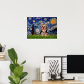 Yorkshire Terrier Puppy - Starry Night Poster (Heimbüro)
