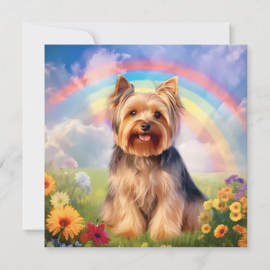 Yorkshire Terrier Rainbow Bridge Yorkie Beileid (Vorderseite)