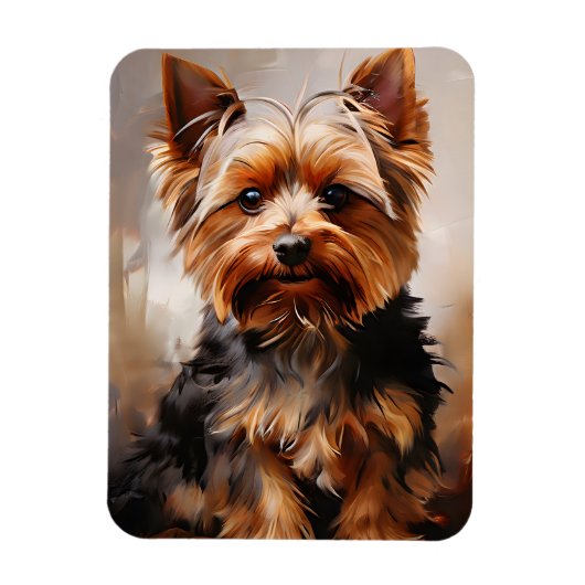Yorkshire Terrier Realism Art Portrait Magnet (Vertikal)
