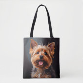 Yorkshire Terrier Realism Art Portrait Tasche (Vorderseite)