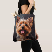 Yorkshire Terrier Realism Art Portrait Tasche (Von Nahem)