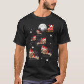 Yorkshire Terrier Reindeer Santa Xmas für Hund T-Shirt (Vorderseite)