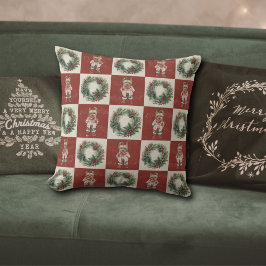 Yorkshire Terrier Retro Christmas Kissen