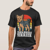 Yorkshire Terrier Retro T-Shirt (Vorderseite)