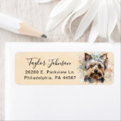 Yorkshire Terrier Return Address Label (Insitu)