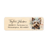 Yorkshire Terrier Return Address Label (Vorne)
