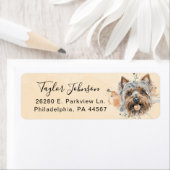 Yorkshire Terrier Return Address Label (Insitu)