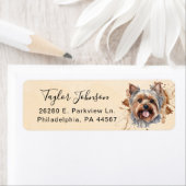 Yorkshire Terrier Return Address Label (Insitu)