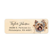 Yorkshire Terrier Return Address Label (Vorne)