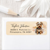 Yorkshire Terrier Return Address Label (Insitu)