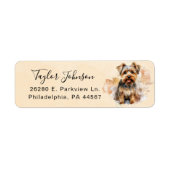 Yorkshire Terrier Return Address Label (Vorne)