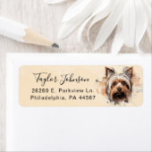 Yorkshire Terrier Return Address Label (Insitu)