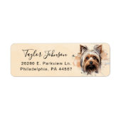 Yorkshire Terrier Return Address Label (Vorne)