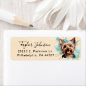Yorkshire Terrier Return Address Label (Insitu)