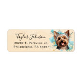 Yorkshire Terrier Return Address Label (Vorne)