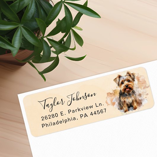 Yorkshire Terrier Return Address Label