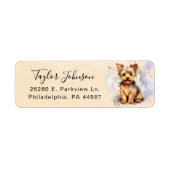 Yorkshire Terrier Return Address Label (Vorne)