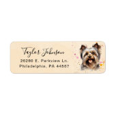Yorkshire Terrier Return Address Label (Vorne)