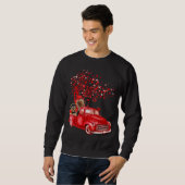 Yorkshire Terrier Riding Truck Valentine Butterfly Sweatshirt (Vorne ganz)