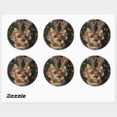 Yorkshire Terrier Round Sticker (Blatt)