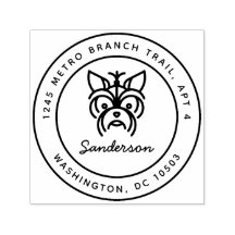 Yorkshire Terrier Rücksendeadresse Briefmarke