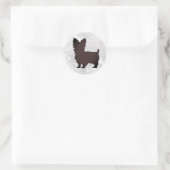 Yorkshire Terrier Runder Aufkleber (Tasche)