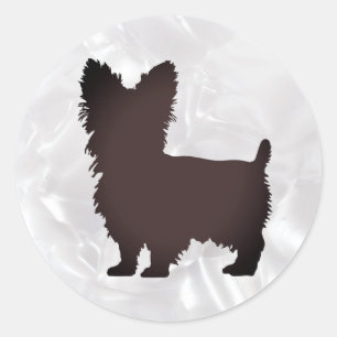 Yorkshire Terrier Runder Aufkleber