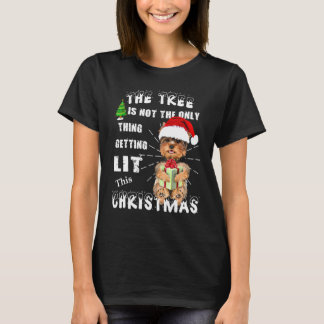 Yorkshire Terrier Santa Cap T-Shirt
