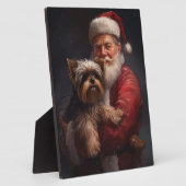 Yorkshire Terrier Santa Claus Weihnachten Fotoplatte (Seite)