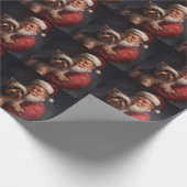 Yorkshire Terrier Santa Claus Weihnachten Geschenkpapier (Ecke)