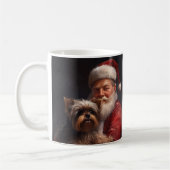 Yorkshire Terrier Santa Claus Weihnachten Kaffeetasse (Links)