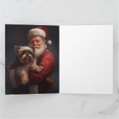 Yorkshire Terrier Santa Claus Weihnachten Karte (Innenseite)