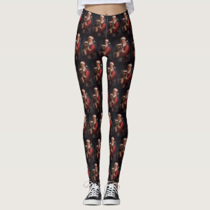 Yorkshire Terrier Santa Claus Weihnachten Leggings