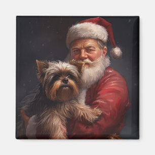 Yorkshire Terrier Santa Claus Weihnachten Magnet