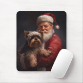 Yorkshire Terrier Santa Claus Weihnachten Mousepad (Mit Mouse)
