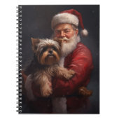 Yorkshire Terrier Santa Claus Weihnachten Notizblock (Vorderseite)