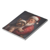 Yorkshire Terrier Santa Claus Weihnachten Notizblock (Rotiert)