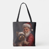 Yorkshire Terrier Santa Claus Weihnachten Tasche (Rückseite)