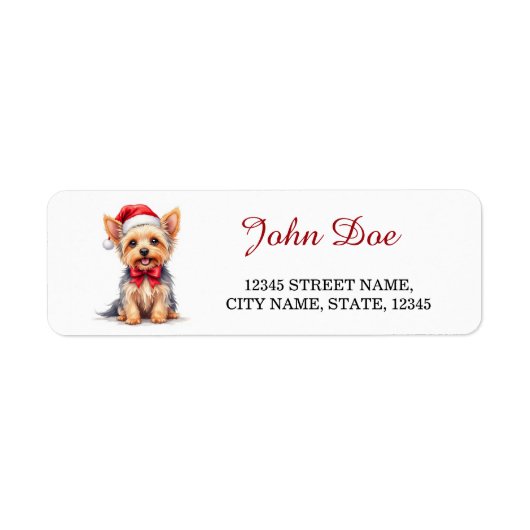 Yorkshire Terrier Santa Hat Christmas Return (Vorne)