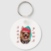 Yorkshire Terrier Santa Paws Schlüsselanhänger (Rückseite)