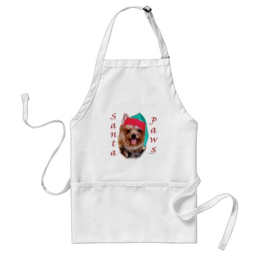 Yorkshire Terrier Santa Paws Schürze (Vorne)