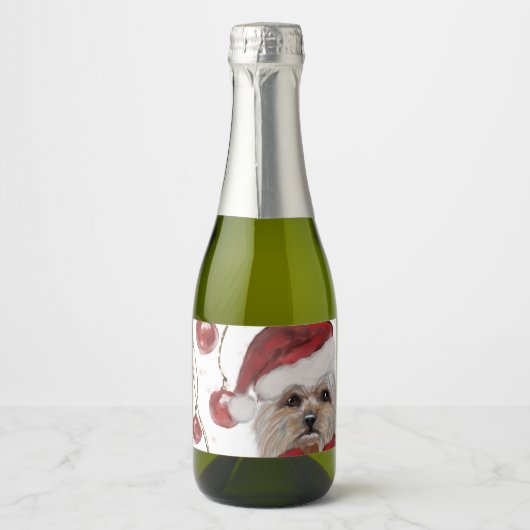 YORKSHIRE TERRIER  SCHAUMWEINETIKETT (Vorderseite)