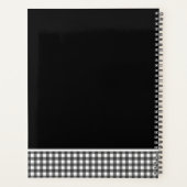 Yorkshire Terrier Schwarz-weiß Kariert Custom Planer (Rückseite)