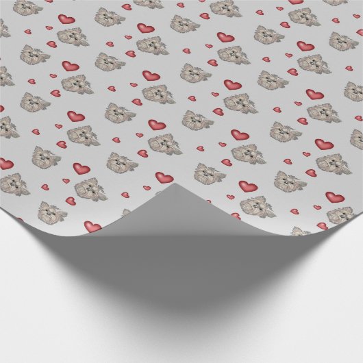 Yorkshire Terrier Seamless Wrapping Paper Geschenkpapier (Ecke)