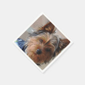 Yorkshire Terrier Serviette (Ecke)