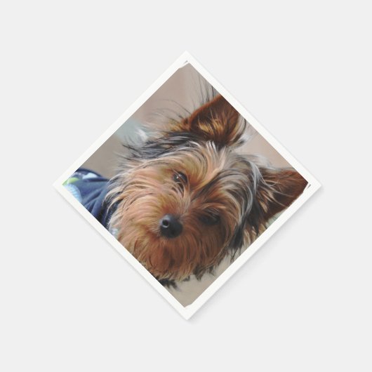 Yorkshire Terrier Serviette (Ecke)