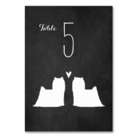 Yorkshire Terrier Silhouetten Hochzeit Empfang