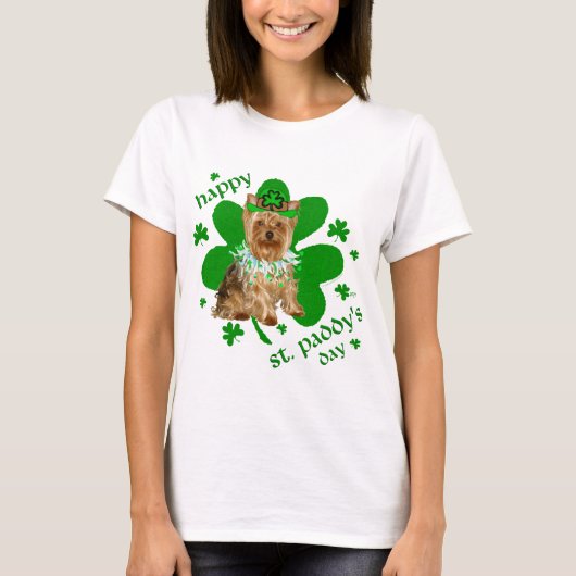 Yorkshire Terrier St Patricks Day T-Shirt (Vorderseite)