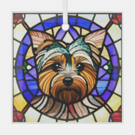 Yorkshire Terrier "Stainglas" Ornament Aus Glas