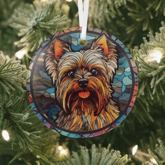 Yorkshire Terrier Stains Ornament Aus Glas (InSitu)